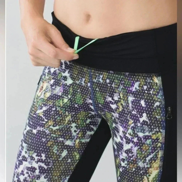Lululemon Inspire Tights II Full-On Luxtreme (mesh) Floral Sport Sz 8 - Picture 6 of 10
